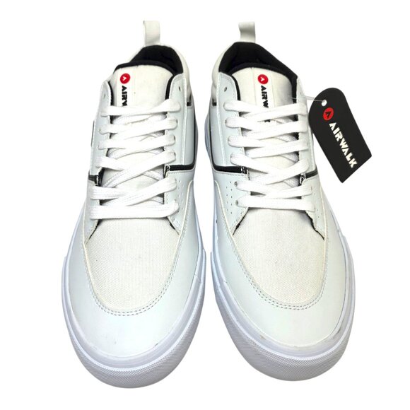 Airwalk Freestyle Mid-Top Canvas Skateboard Sneakers Shoes White Mens 10.5 & 12 - Picture 3 of 8